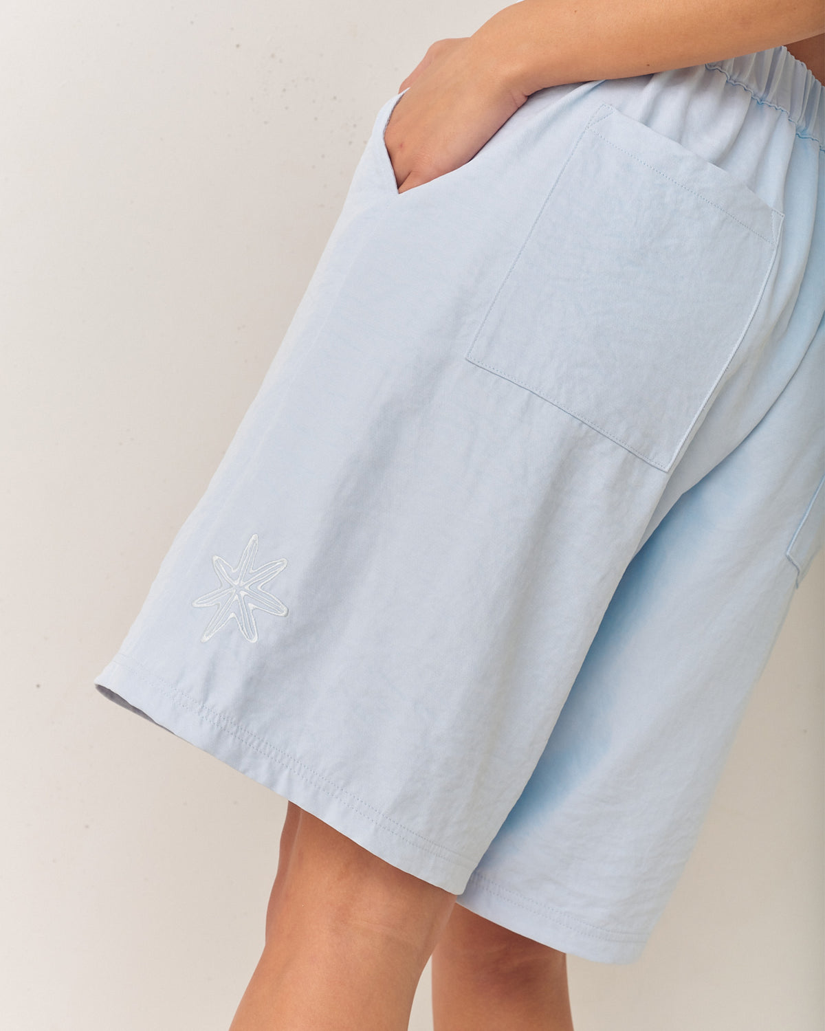 Pomalo Longline Shorts - Dusty Blue