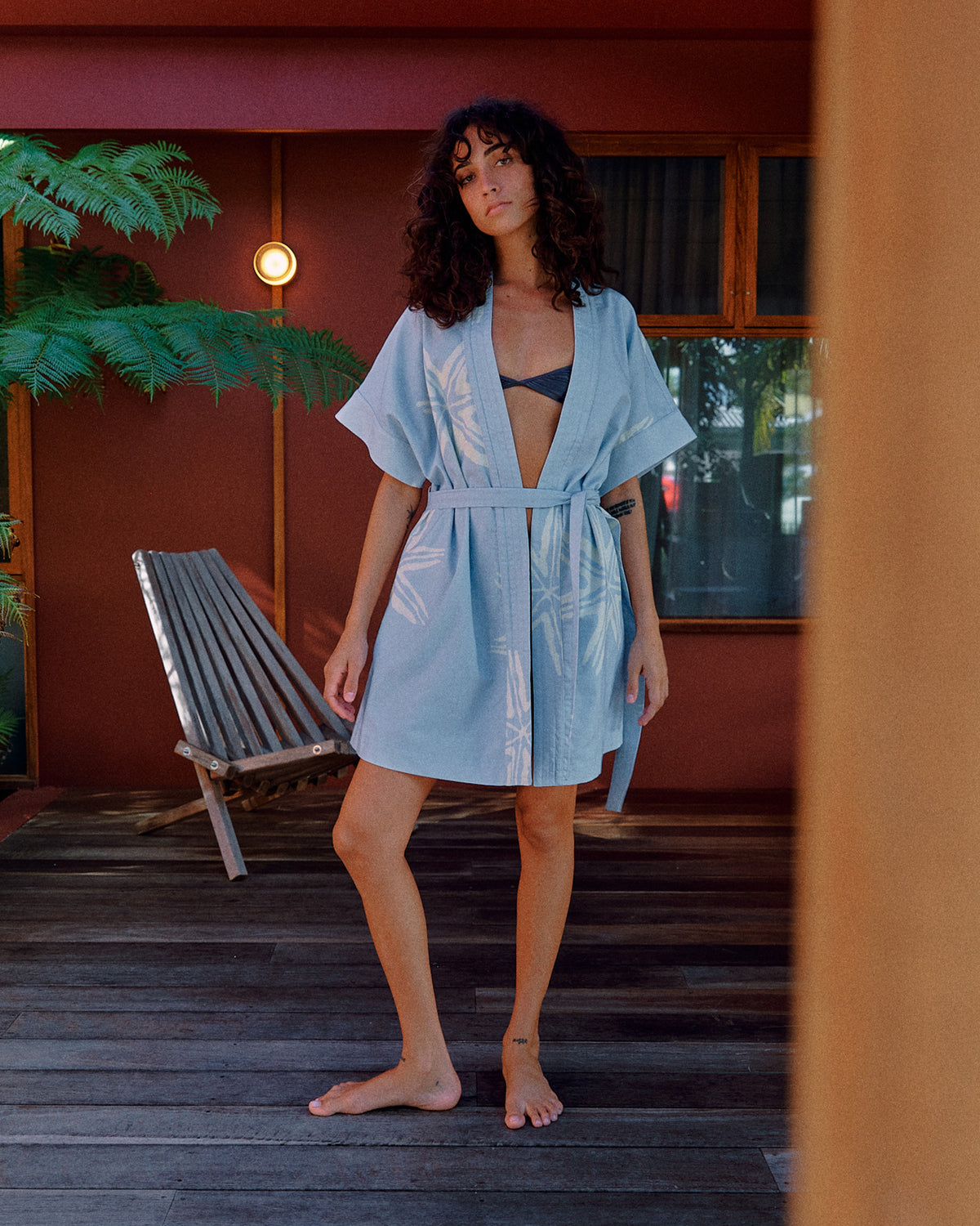Adriatic Robe - Dusty Blue