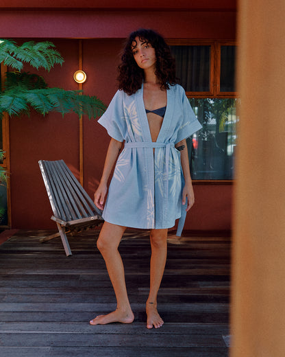 Adriatic Robe - Dusty Blue
