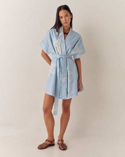 Adriatic Robe - Dusty Blue